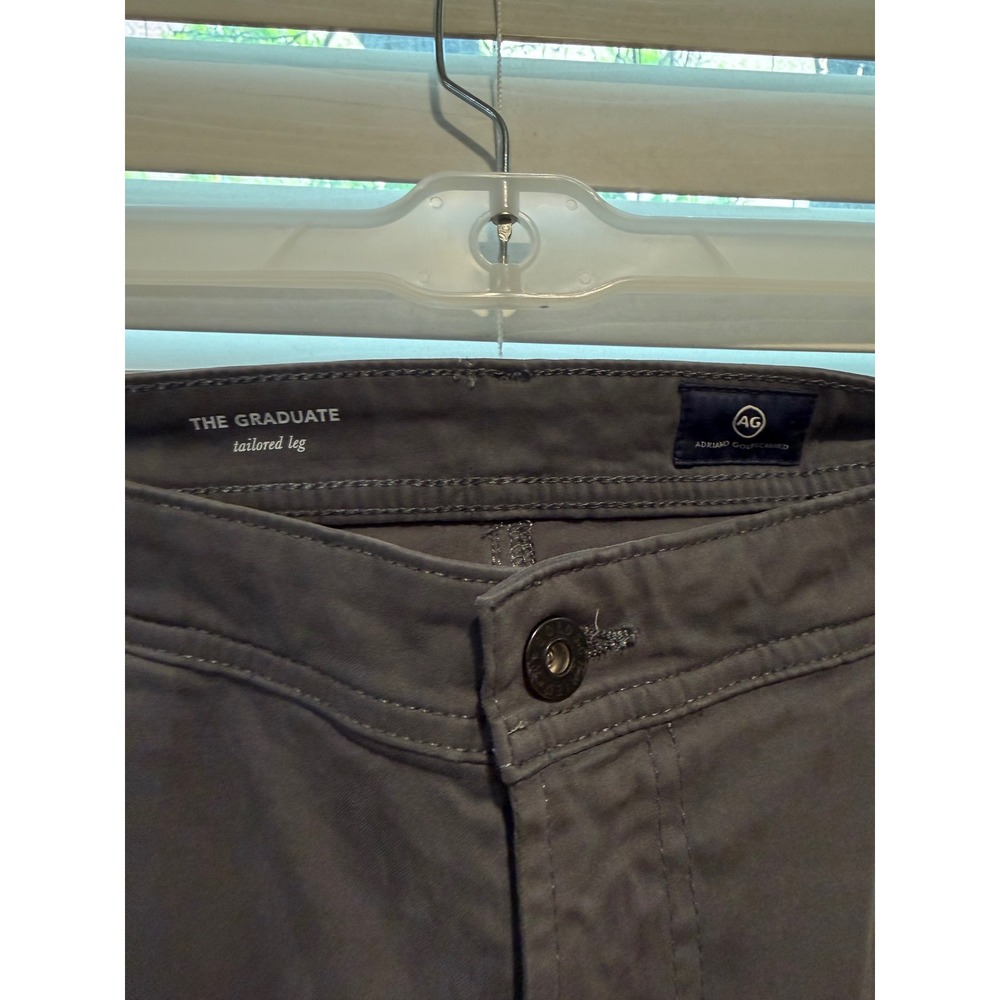 AG Adriano Goldschmied Mens The Graduate Tailored Leg Pants Grey 38x32 Chinos - Picture 3 of 6